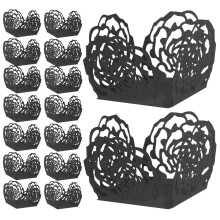 50pcs Chocolate Wrappers Hollow Cupcake Liners for Baking Muffins