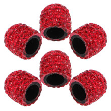 Zehuanyu 6 Pcs Large Nut Wrench Car Valve Cap 1.50x1.20x1.20cm Red