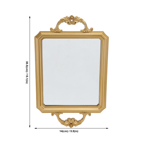 1pc Retro Makeup Tray Storage Perfume Mirror 1