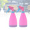 2 pcs pink plastic watering cans with adjustable spray for plants 6