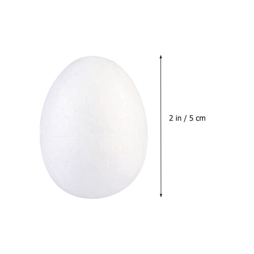 50pcs white 5cm solid eggs for easter craft painting diy decoration 1
