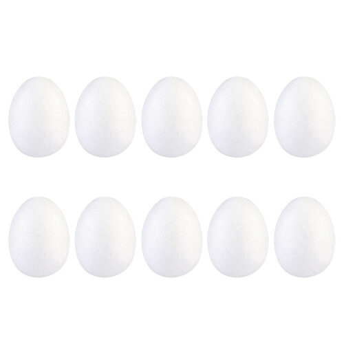 50pcs white 5cm solid eggs for easter craft painting diy decoration