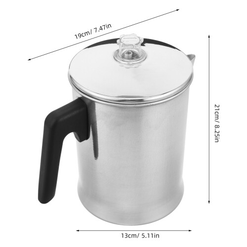 1.8l Percolator Coffee Pot Aluminum Camping Kettle 1