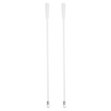 2pcs 16.97in white fiberglass blind tilt wand with hook