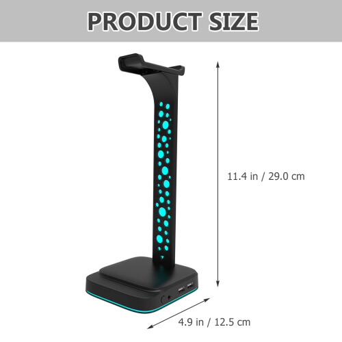 LED Headset Stand with USB Hub for Gaming PC 1