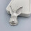 Lapel Pin Rabbit Shape 1set 1.97x1.41x0.2in 6