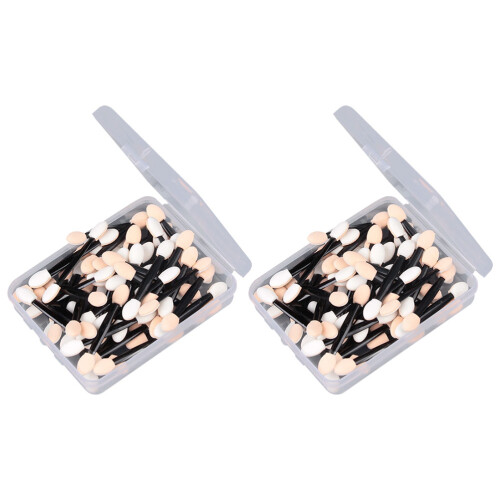 100 Pcs Disposable Dual Sided Eyeshadow Brushes Makeup Tools