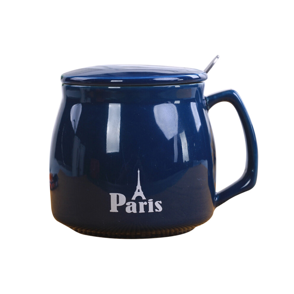 380ml Ceramic Mug with Cover and Spoon for Home Office Cafe-image-OPC-PKPBVN6-NEW