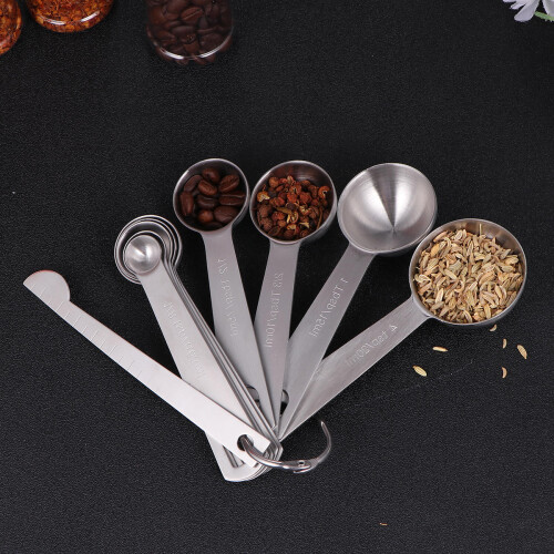 10pcs Stainless Steel Measuring Spoons with Scale for Kitchen 1