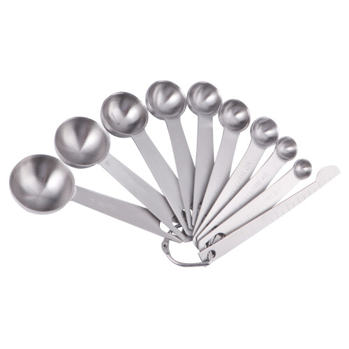 10pcs Stainless Steel Measuring Spoons with Scale for Kitchen 2