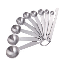10pcs Stainless Steel Measuring Spoons with Scale for Kitchen