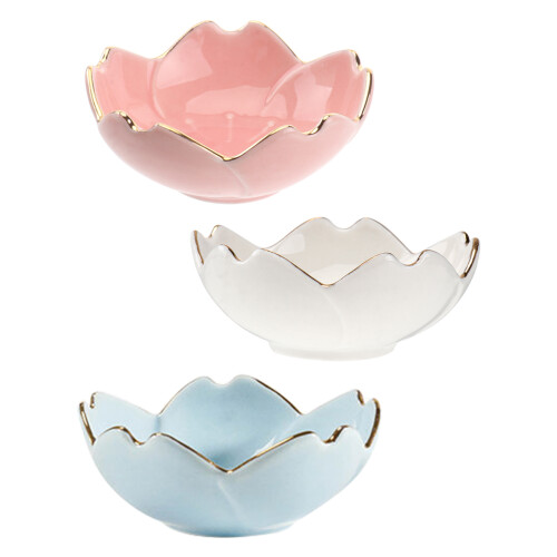 3pcs ceramic dipping bowls japanese style with design