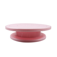 Plastic Rotating Cake Turntable For Home Bakery Decorating Pink