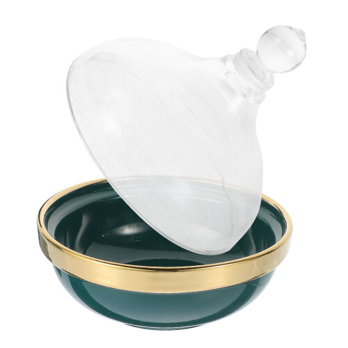 Ceramic Dessert Bowl with Lid for Baking Pudding Fruit Storage