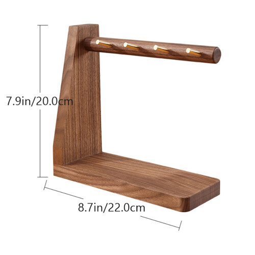 1 Pc Key Hanger Storage Rack Walnut 1