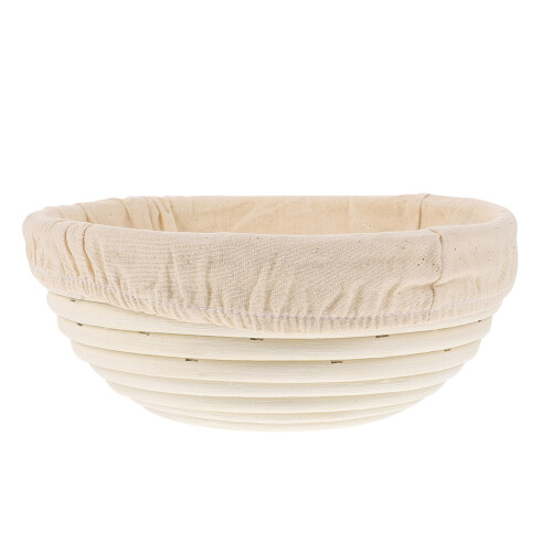 handmade rattan basket for fermentation and bread making