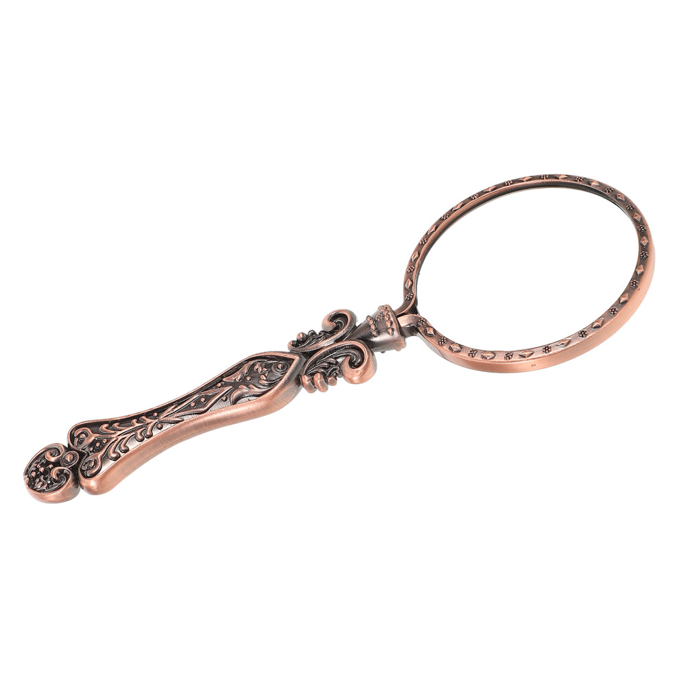 Happyyami Antique 5X 45Mm Handheld Magnifying Glass With Metal Handle For Reading