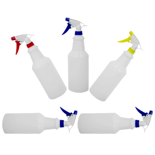 5pcs 750ml handheld spray bottles for alcohol cleaner use