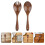 1 Set Wooden Salad Spoon Fork for Mixing Serving 10