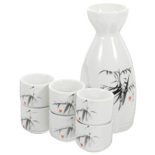 1 Set Japanese Sake Flagon Cups Ceramic