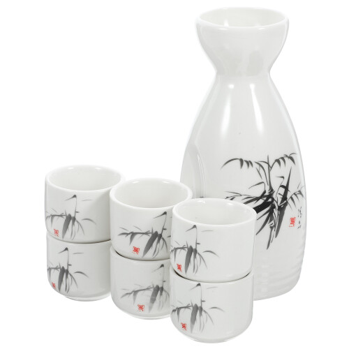 1 Set Japanese Sake Flagon Cups Ceramic