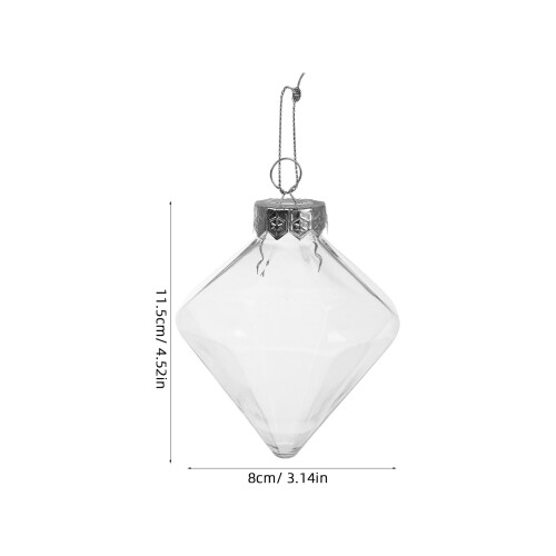 8pcs Clear Fillable Light Bulb Baubles Xmas Tree Decor 1