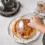 Marbled Ceramic Cake Dessert Plate with Cover Container 7
