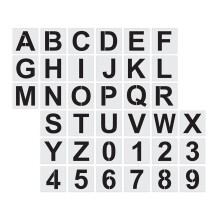 36pcs reusable alphabet and number stencil templates for painting