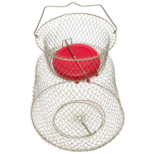 Iron Mesh Fish Cage with Floating Bowl
