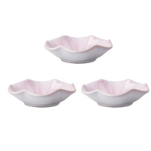 3Pcs Multi Color Ceramic Seasoning Bowls Japanese Style Flavor Plates