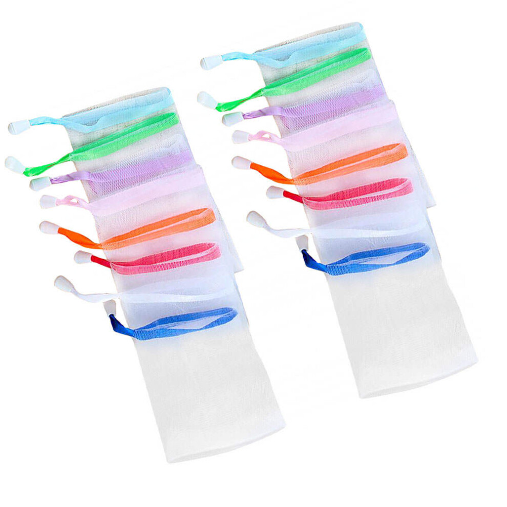 Iplusmile 20Pcs Soap Foaming Net Mesh Saver Pouch For Body Facial Cleaning
