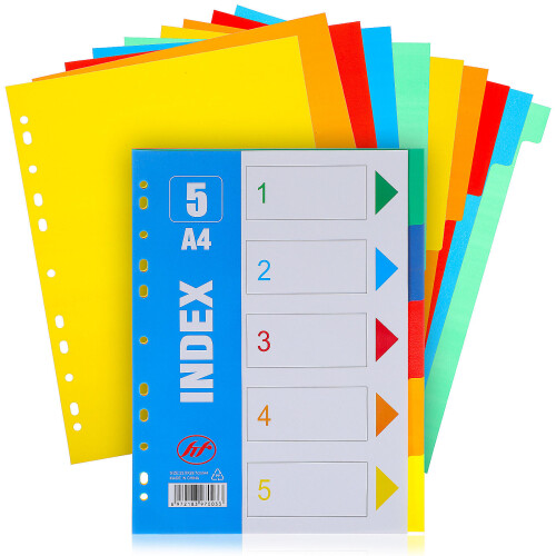 15pcs binder dividers index tabs multicolor write erase
