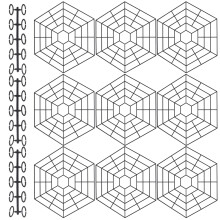 10pcs six angle plastic fish pond nets mesh guards for home shop
