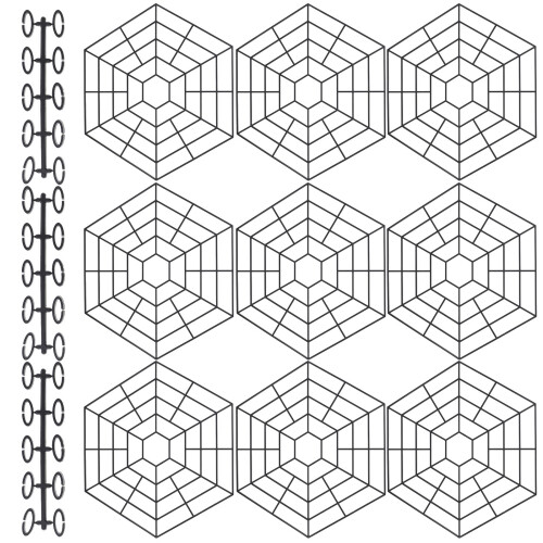 10pcs six angle plastic fish pond nets mesh guards for home shop