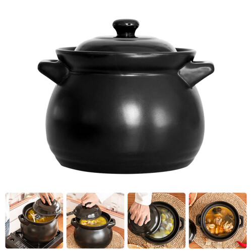 1pc simple braised chicken rice pot black for home use 2