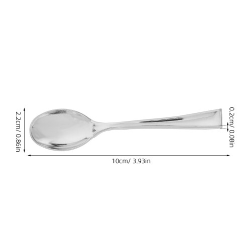 50pcs Silver Mini for Desserts Catering Events 1