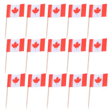 150pcs double-sided canada flag toothpicks for cupcakes cheese fruit