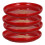 4Pcs Festive Red Plastic Fruit Tray Wedding Snack Serving Platter 11
