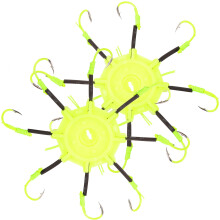 2pcs fluorescent squid hook glow in dark fishing lure