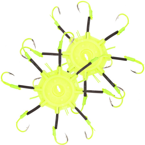 2pcs fluorescent squid hook glow in dark fishing lure