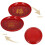 4Pcs Festive Red Plastic Fruit Tray Wedding Snack Serving Platter 9