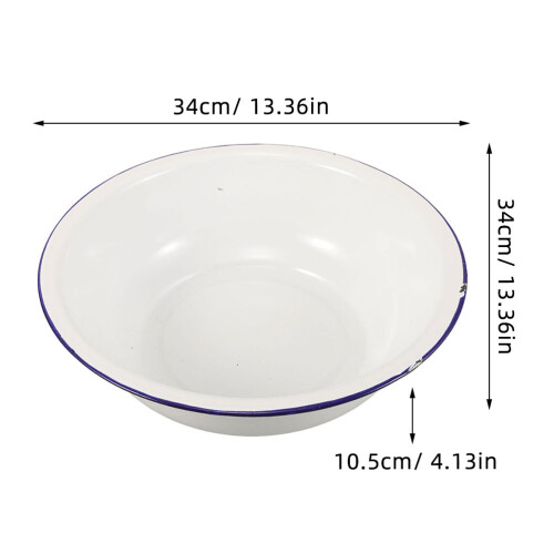 white enamel basin for foot soak and laundry, portable 1