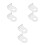 6 Sets Wall Mount Small Ball Holder Acrylic Golf Ball Storage 10