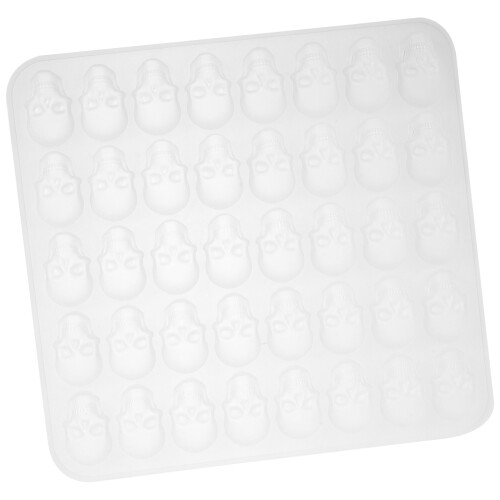 White Silicone Skull Cookie Mold Easy-Clean Creative Baking Tool