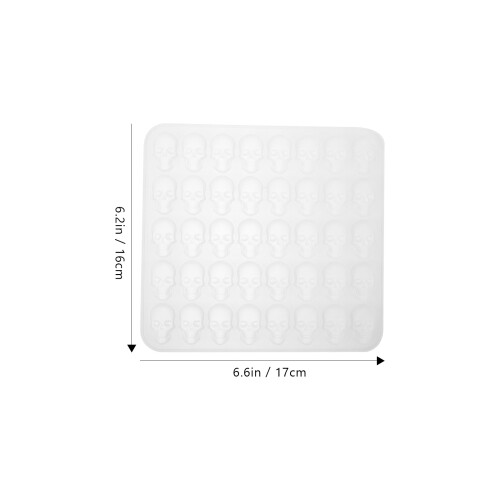 White Silicone Skull Cookie Mold Easy-Clean Creative Baking Tool 1
