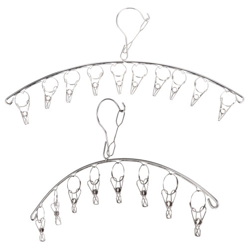 2pcs stainless steel multi-purpose hanger drying rack clips for socks 2