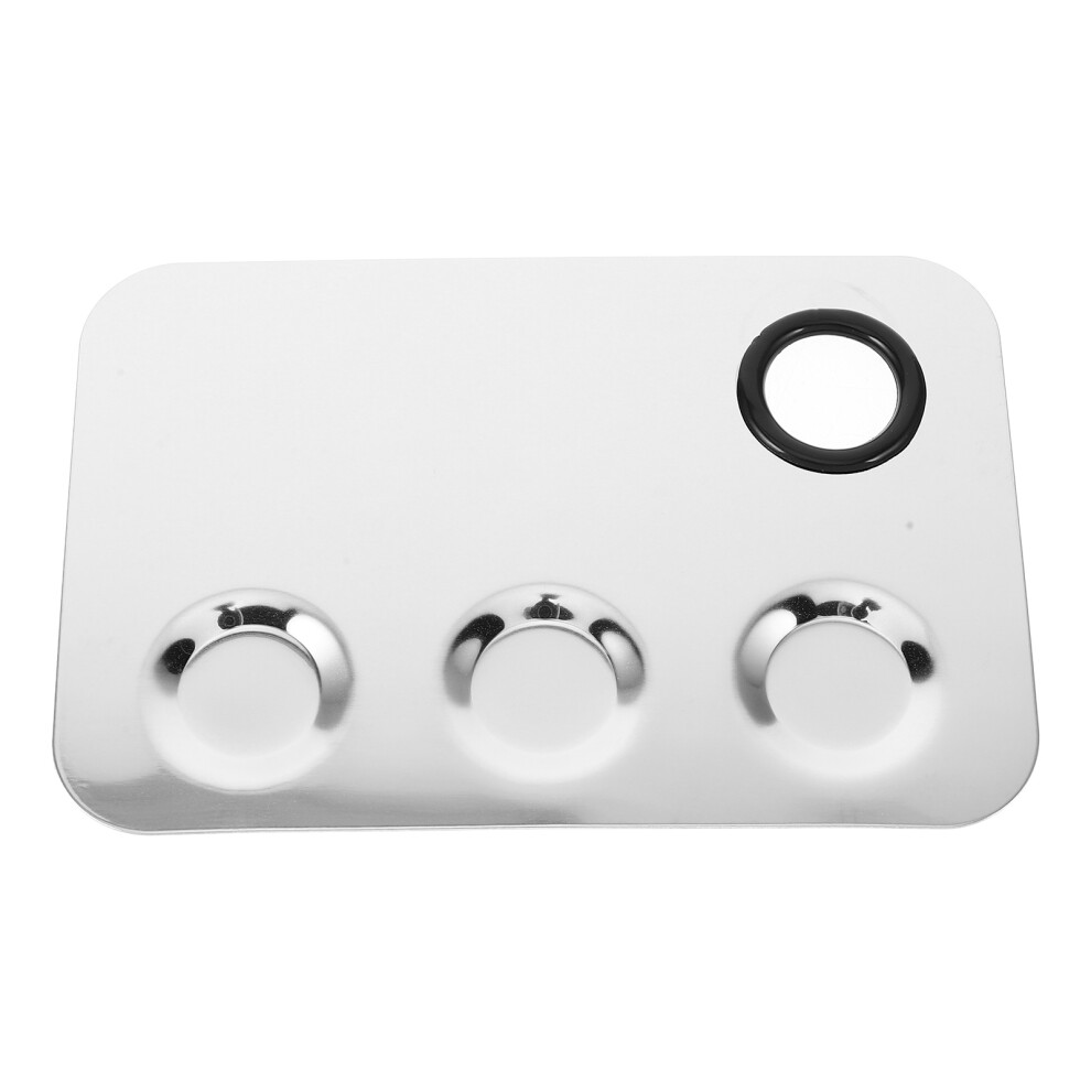 Iplusmile Makeup Tray Palette For Foundation Mixing Metal Small