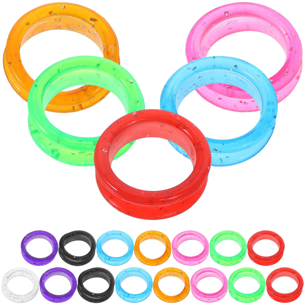 Inoomp 20Pcs Silicone Finger Rings For Hair Trimming And Grooming Scissors