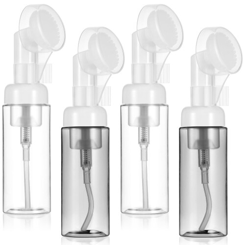 4pcs mousse foaming bottle plastic frosted small bubble dispenser 1