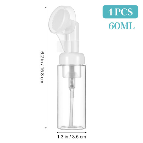 4pcs mousse foaming bottle plastic frosted small bubble dispenser 2